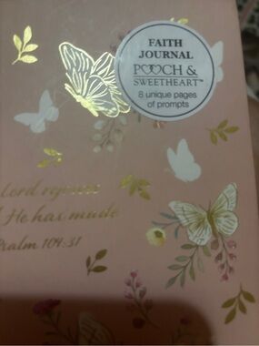 Faith Journal - Pink Floral pooch & sweat heart